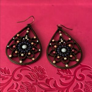 Elegant Multicolor Teardrop Earrings